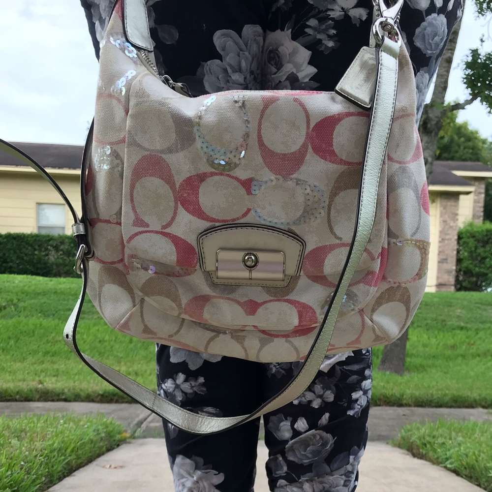 Coach Kristin Crossbody Hobo w/sequins